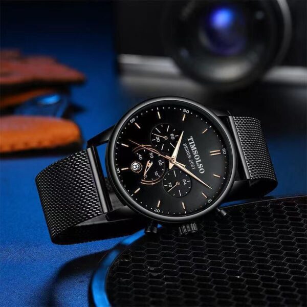 All-matching Simple And High-end Elegant Cool Ultra-thin Calendar Quartz Watch - Image 3