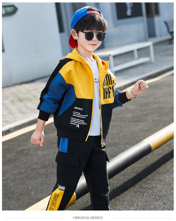 Boys Spring Clothing Sports Jacket Trousers Suit - Image 9