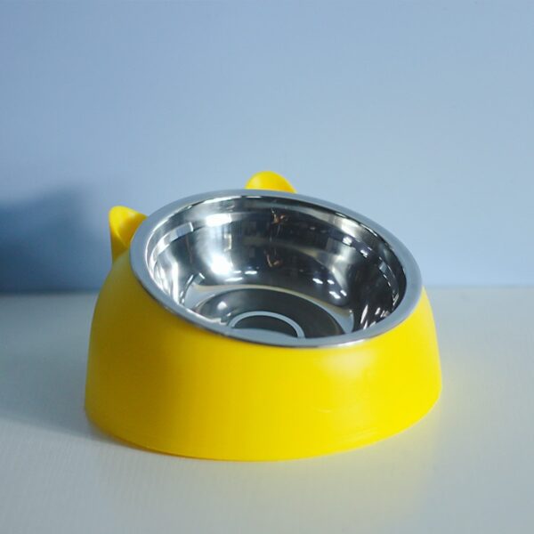 Stainless Steel Dog Bowl Double Bowl Cervical Protection Oblique Mouth Hot Pet Food Basin Supplies - Image 8