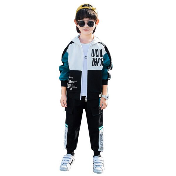 Boys Spring Clothing Sports Jacket Trousers Suit - Image 2