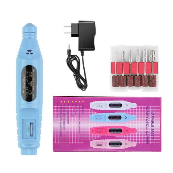 Nail Pen Polisher USB Cable Portable Manicure Sharpener Nail Tools - Image 5