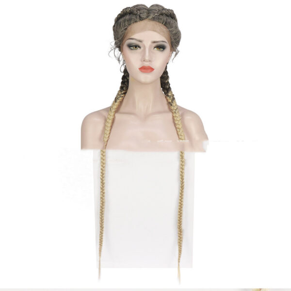 Front Lace Two Braids Wig Headband - Image 4