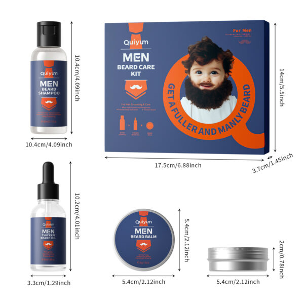 Men's Beard Care Suit 3-piece Set - Image 5