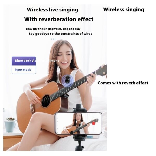 Wireless Microphone Bluetooth Accompaniment Comes With Reverb - Image 2