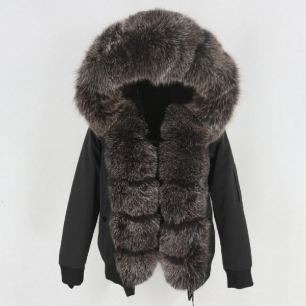 New Parka Thick Raccoon Fur Liner Detachable Jacket - Image 3