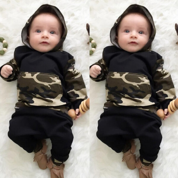 Baby Camo Hooded Suit