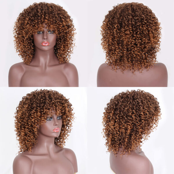 Wig female short curly hair headgear - Image 3