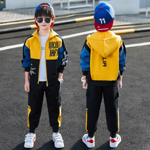 Boys Spring Clothing Sports Jacket Trousers Suit - Image 6