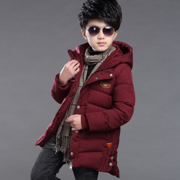 Boy's hooded padded padded jacket - Image 4