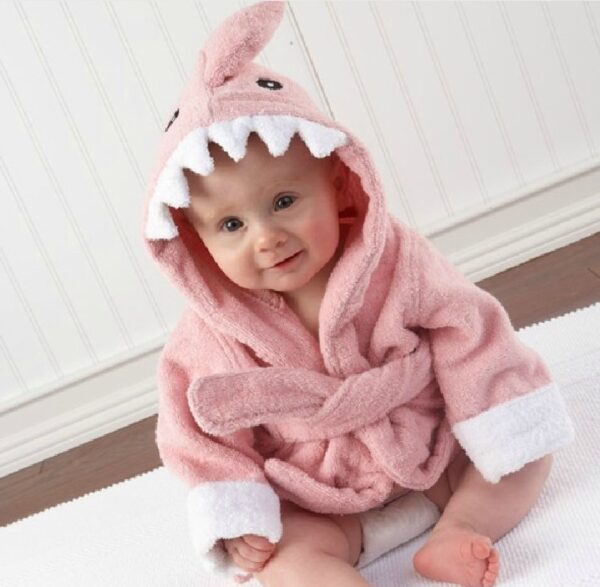 Children's Hooded Absorbent Animal-shaped Bathrobe - Image 4