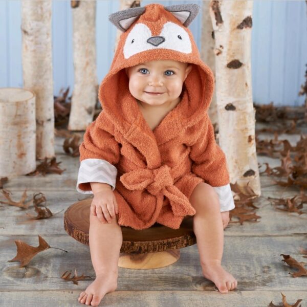 Children's Hooded Absorbent Animal-shaped Bathrobe - Image 8