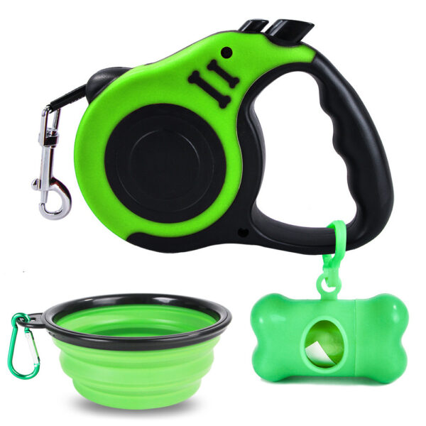 Pet Supplies Dog Leash Foldable Dog Bowl Pickup Garbage Bag