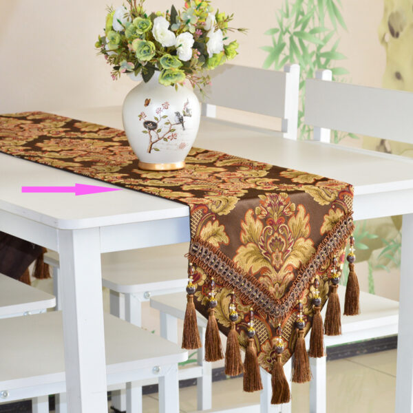 Retro Blue Coffee Table Cloth Mat Towel Shoe Cabinet Entrance TV Cabinet Cover Cloth - Image 2