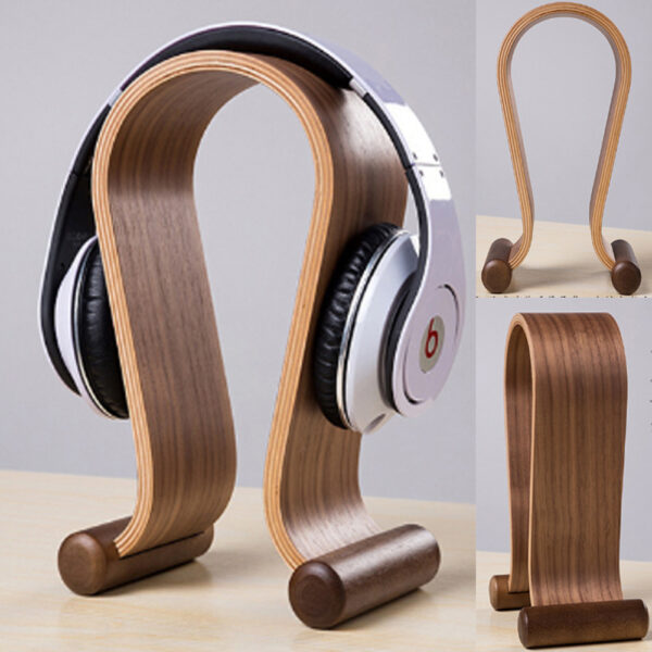 Solid Wood Earphone Rack Creative Earphone Display Rack Headphone Rack - Image 2