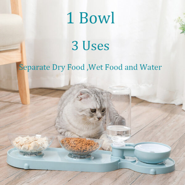 Double Bowl Automatic Pet Bowl Feeder Cat Waterer - Image 3