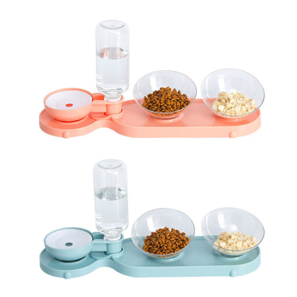 Double Bowl Automatic Pet Bowl Feeder Cat Waterer - Image 2