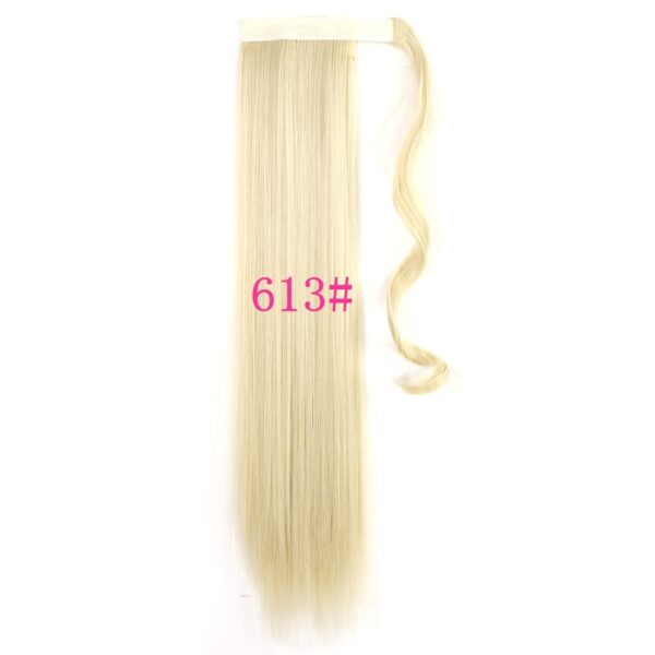 Long Straight Wrap Around Clip In Ponytail Hair Extension Heat Resistant Synthetic Tail Fake Hair - Image 8