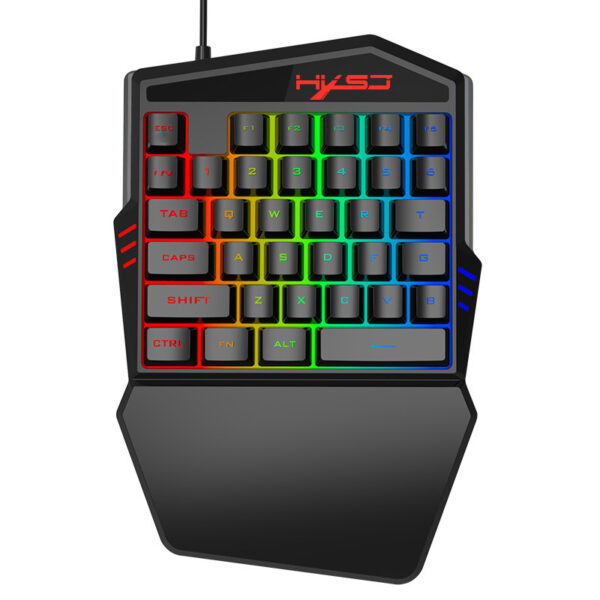 Colorful One-Handed Gaming Keyboard Compact - Image 3