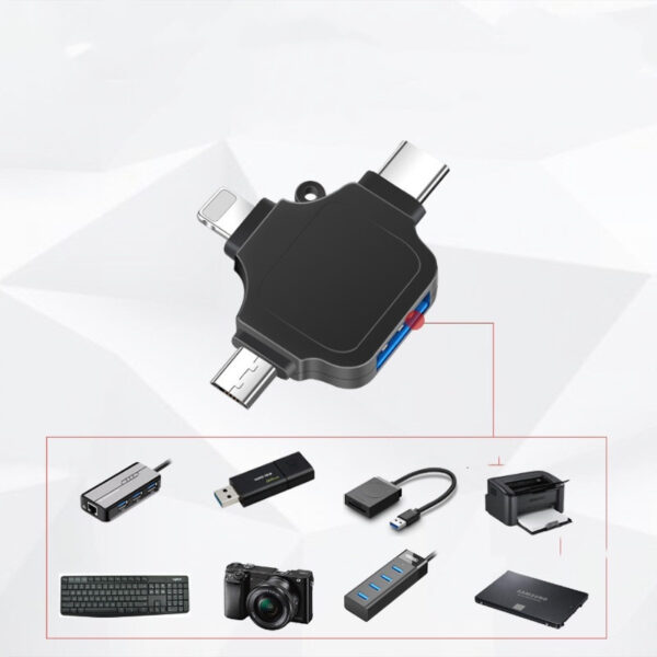 Suitable for Apple type-c Android three-in-one otg adapter connector U disk USB converter wholesale - Image 2