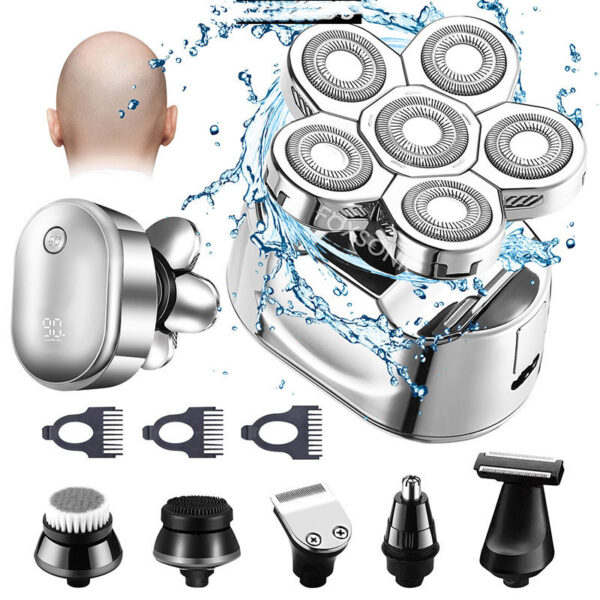 Six-blade Electric Shaver, Bald Hair Clipper, Charging Five In One - Image 6