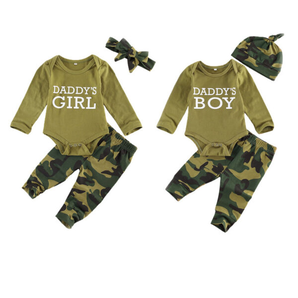 New Products Set Letter Camouflage Printed Children Set - Image 5