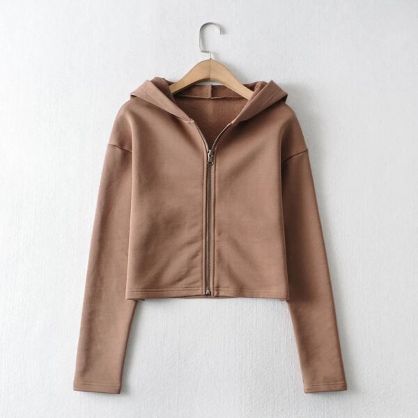 Ladies Long Sleeve Hooded Sweatshirt - Image 3