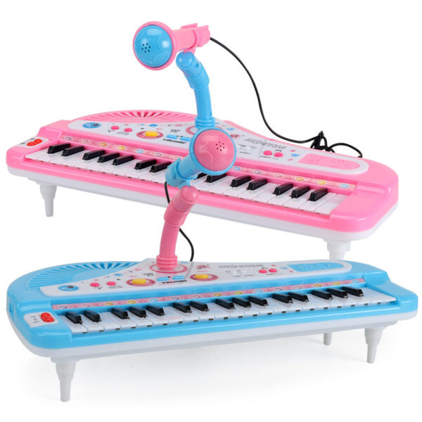 Children's multifunctional 37-key microphone baby music keyboard