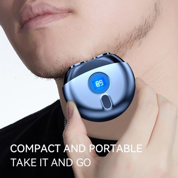 Mini Electric Razor Travel Men's Shaver LED Power Display USB Rechargeable Shaver Multifunctional Portable Razor Wet Dry Use - Image 3