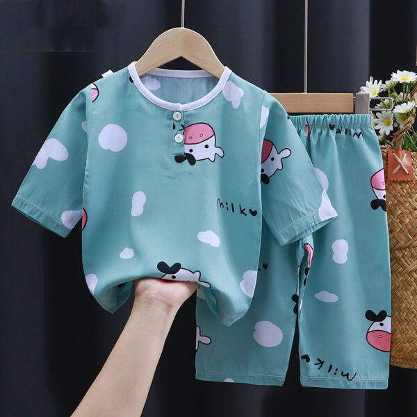 Summer Clothes Cotton Silk Air-conditioning Clothes Baby Clothes - Image 2