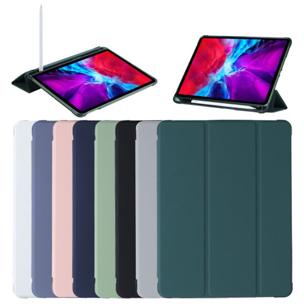 Compatible with Apple, Suitable for ipad10.9 protective cover pro10.5 with pen slot mini dormant leather case TPU airbag air4 soft shell - Image 2