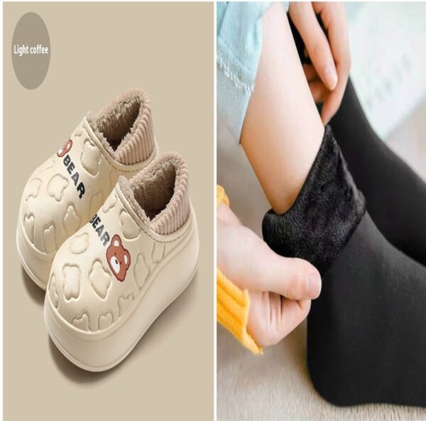 Eva Waterproof Cotton Slippers Women's Winter - Image 10