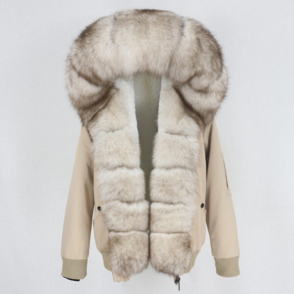 New Parka Thick Raccoon Fur Liner Detachable Jacket