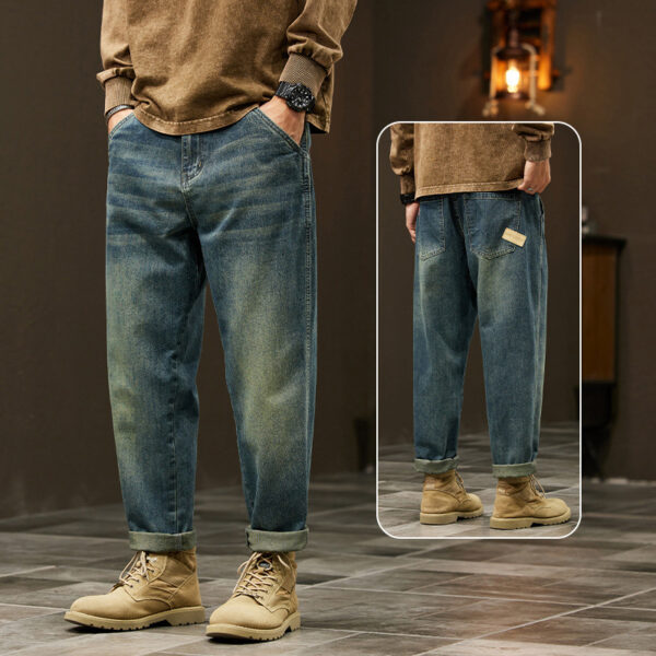 Men's Fashion Casual Workwear Straight Jeans - Image 6