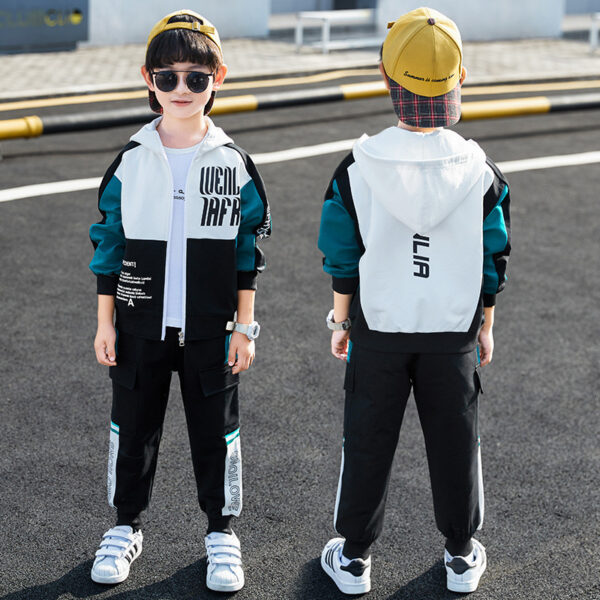 Boys Spring Clothing Sports Jacket Trousers Suit - Image 7