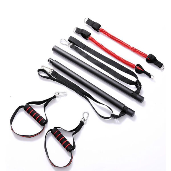 Body Workout Trainer Bar with Resistance Bands Rubber Buckles - Image 9