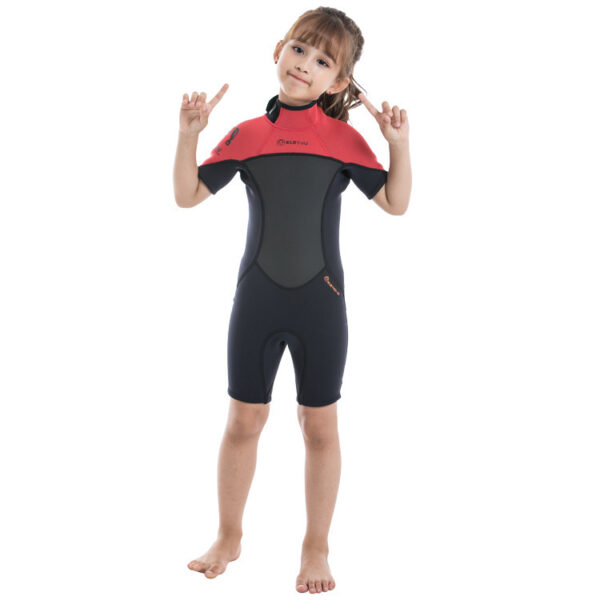 Children's Warm Swimsuit Boys And Girls One-piece Thickened Wetsuit - Image 5