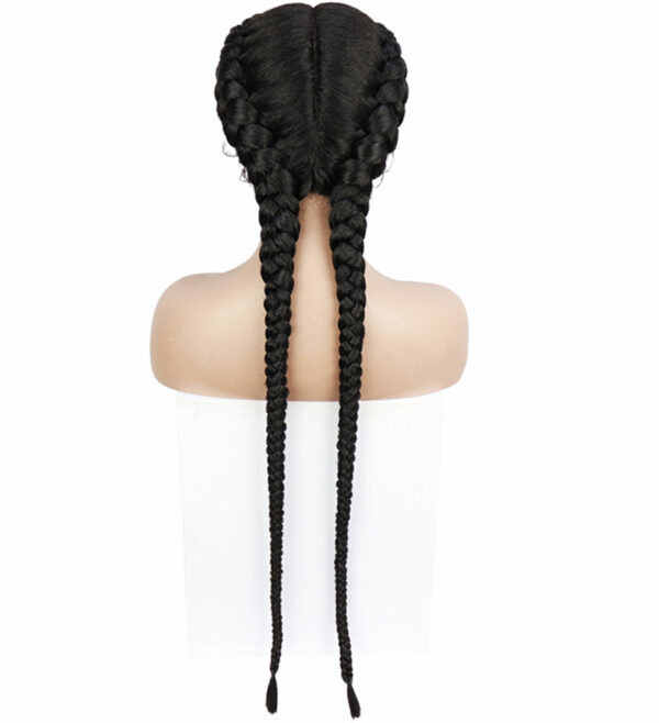 Front Lace Two Braids Wig Headband - Image 7