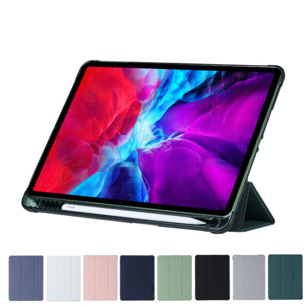 Compatible with Apple, Suitable for ipad10.9 protective cover pro10.5 with pen slot mini dormant leather case TPU airbag air4 soft shell - Image 3