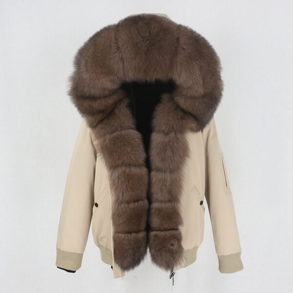 New Parka Thick Raccoon Fur Liner Detachable Jacket - Image 9