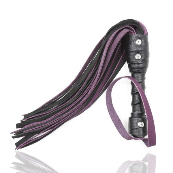 Leather Purple And Black Tassel Whip Toy