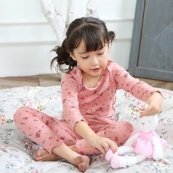 Girls' cotton underwear and pajamas set - Image 2