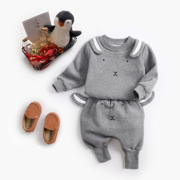 Korean version of the animal children's hoodie Harun pantsuit - Image 2