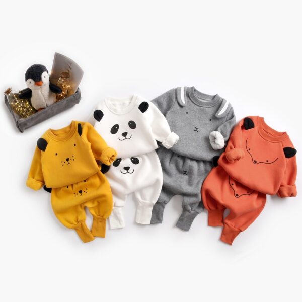 Korean version of the animal children's hoodie Harun pantsuit - Image 3