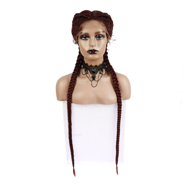 Front Lace Two Braids Wig Headband - Image 3