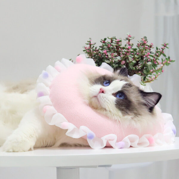 Cat Ruffled Elizabethan Circle Sterilization Anti-Licking Headgear - Image 4