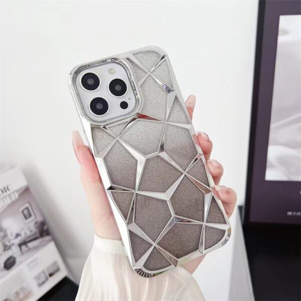 Gradient Electroplating Water Cube Phone Case - Image 7