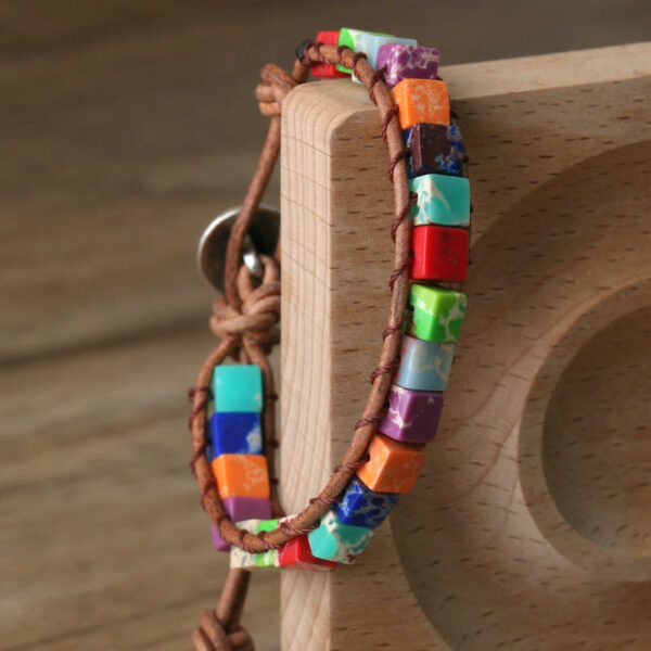 Square Emperor Stone Woven Bracelet - Image 4