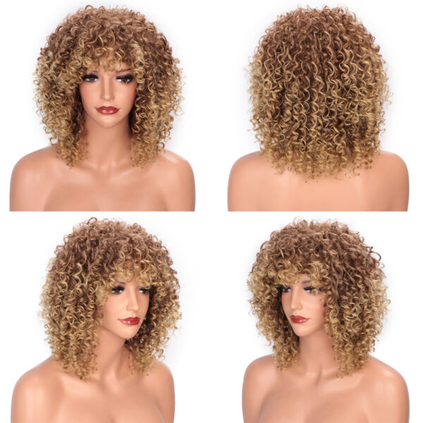 Wig female short curly hair headgear - Image 4