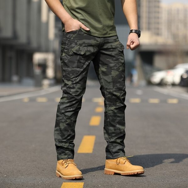 Tactical Pants Plaid Fabric IX9 City Military Fans Multi-pocket Overalls - Image 7