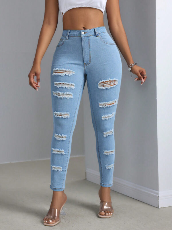 Fashion Personality Women's Ripped Jeans Trousers - Image 6